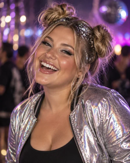 Chunky Glitter Space Buns