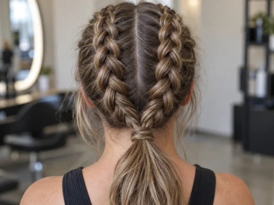 Dutch Braids into Pony