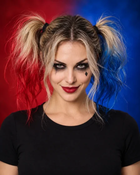 Harley Quinn Dip-Dyed Pigtails