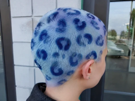 Icy Blue Base with Navy Spots
