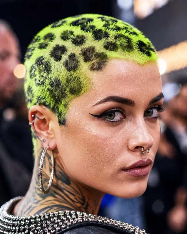 Neon Lime Slime Leopard Buzz