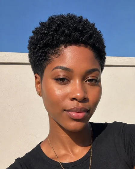 Short Tapered Afro Pixie