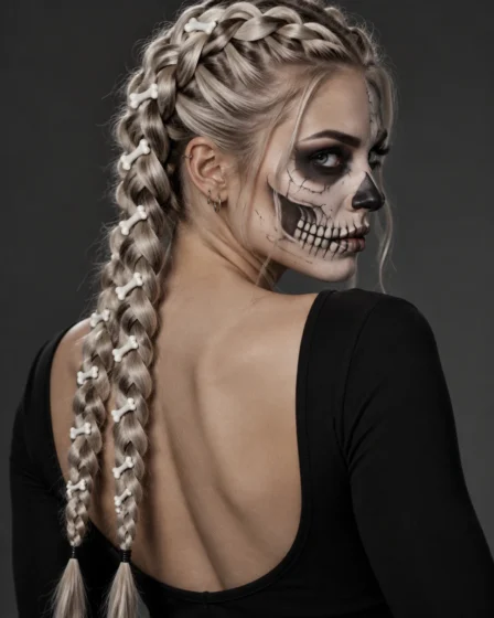 Skeleton Bone Dutch Braids