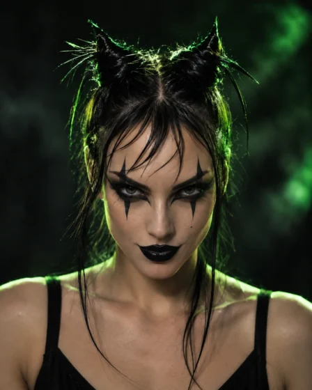 Spiked Punk Half-Up Horn Buns