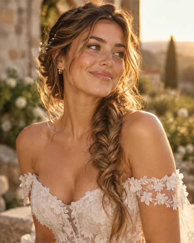 Textured Bohemian Side Fishtail Braid