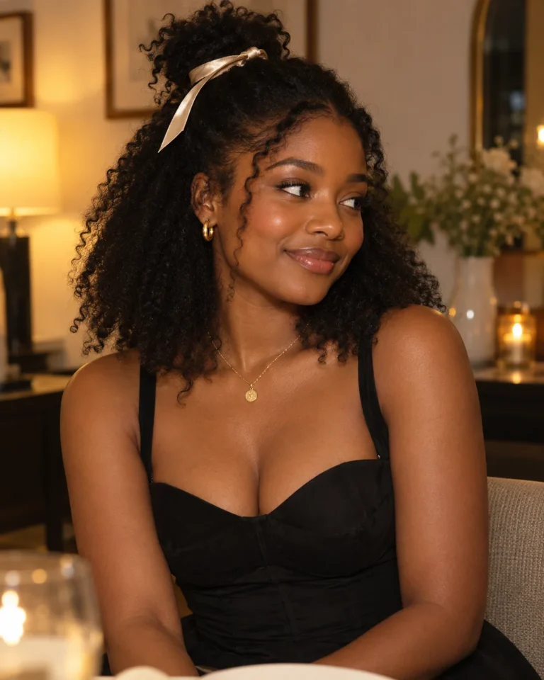 The Half-Up Silk Ribbon Mini-Bun