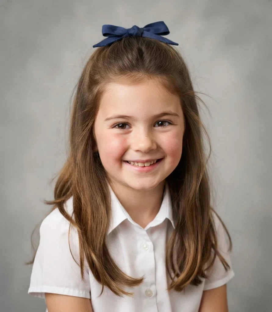 The Polished Half-Up Ribbon Bow