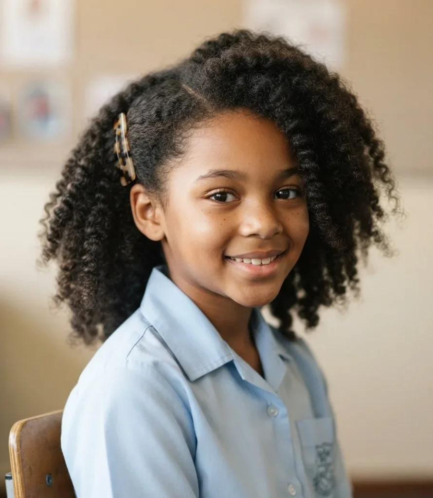 Two-Strand Twist-Out with Side Barrette
